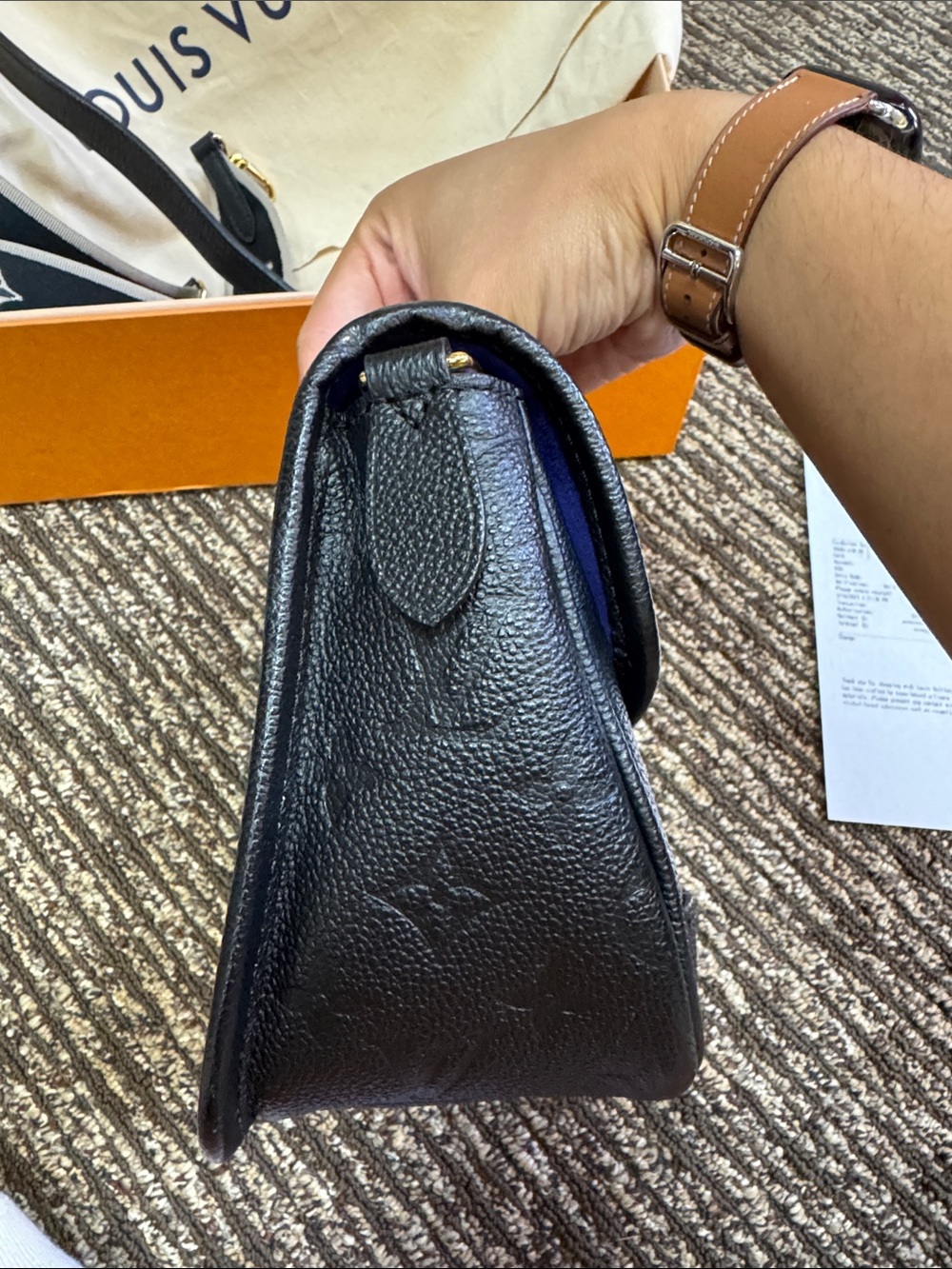 Louis Vuitton Diane Black Monogram Empreinte Crossbody Bag with Gold Hardware - Picture 13 of 13